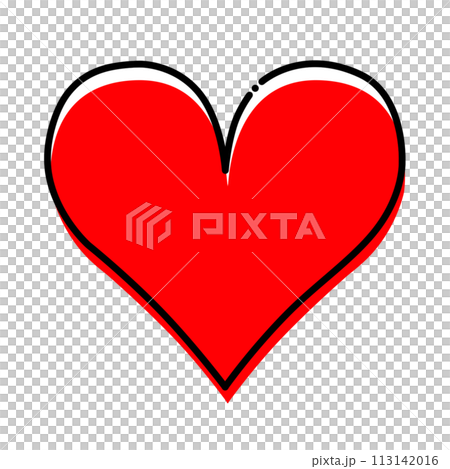 Heart illustration material 113142016