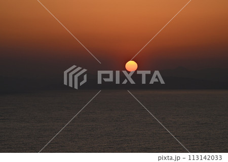 出逢い岬からの夕陽 出逢い岬からの夕陽 113142033