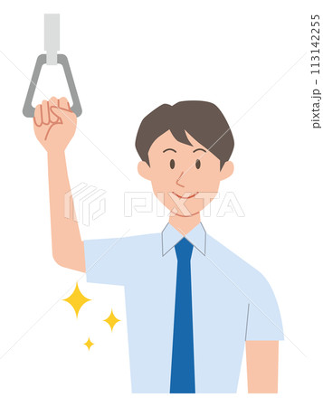 さわやかに通勤するビジネスマンのイラスト さわやかに通勤するビジネスマンのイラスト 113142255