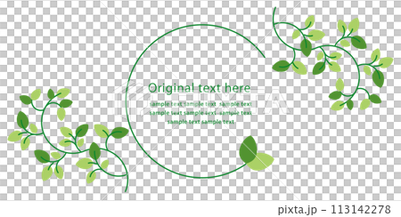 Title frame set with decorative borders of plants Title frame set with decorative borders of plants 113142278