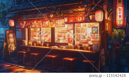 日本の古い居酒屋の風景 113142428