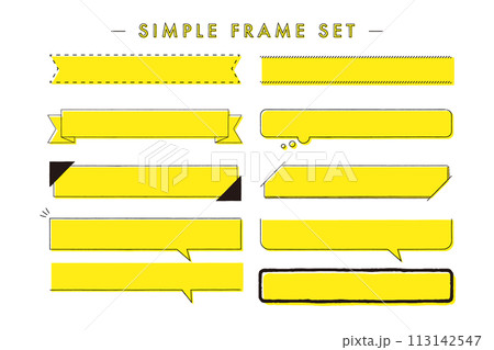 シンプルなバナーの見出しセット／カラー 113142547