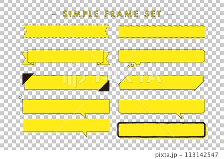 シンプルなバナーの見出しセット／カラー 113142547