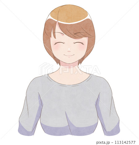 微笑む女性 微笑む女性 113142577
