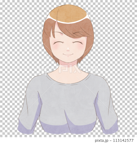 微笑む女性 微笑む女性 113142577