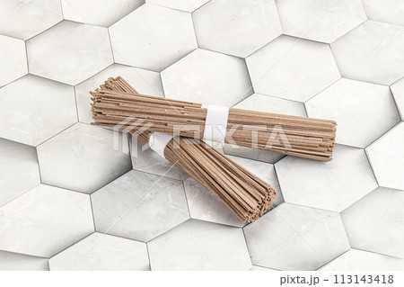 Asian aw soba bukwheat noodle 113143418