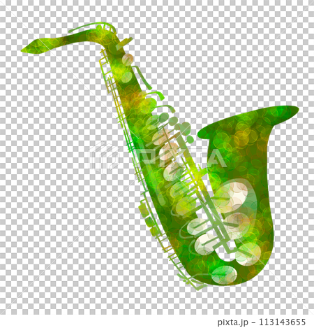 Simple illustration of saxophone 113143655