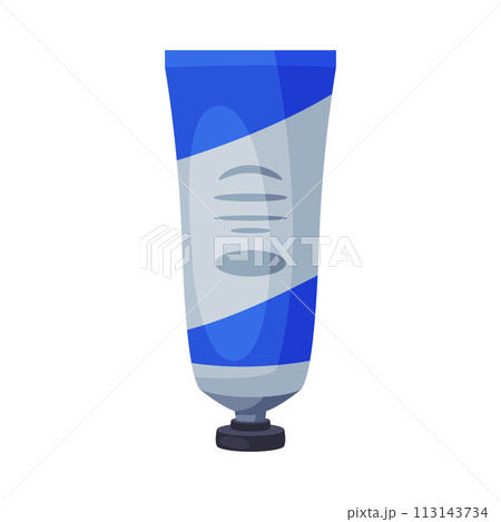 Medical Ointment or Cream in Plastic Tube, Medication Supplies, First Aid Kit Equipment Vector Illustration on White Background 113143734