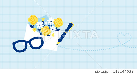 父の日背景バナーデザイン イラスト 1:2 コピースペース 113144038