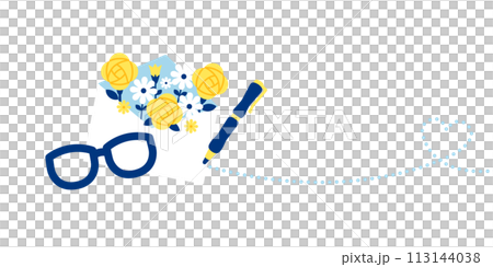 父の日背景バナーデザイン イラスト 1:2 コピースペース 113144038