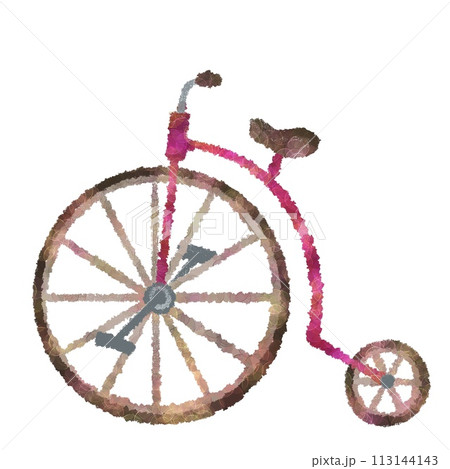 レトロな自転車のイラスト レトロな自転車のイラスト 113144143