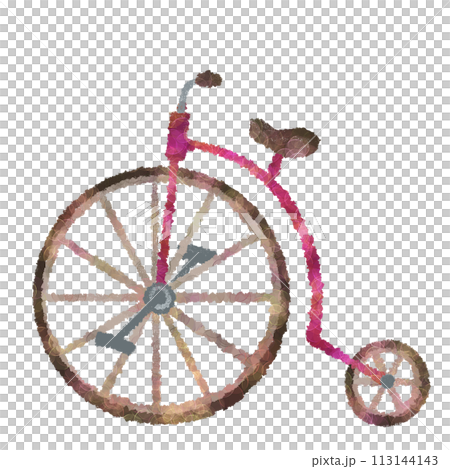 レトロな自転車のイラスト レトロな自転車のイラスト 113144143