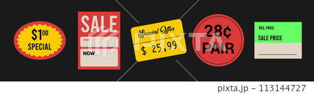 Sale Stickers And Price Tags 113144727