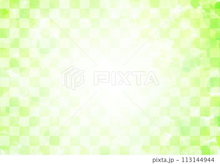 格子和柄緑色 113144944