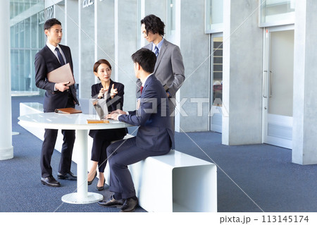 ビジネス　チームワーク　ミーティング 113145174