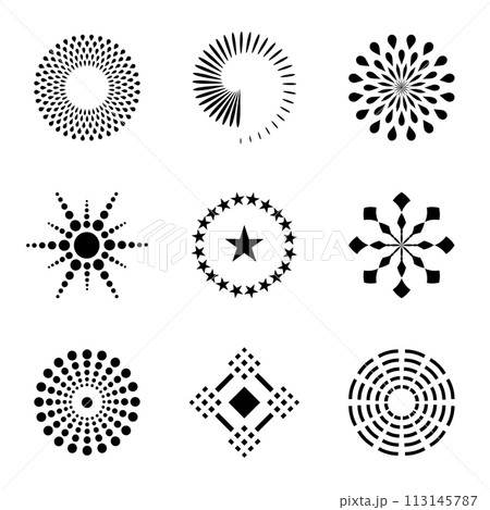 Design Elements Set. Abstract Dots Icons. Vector Art. 113145787