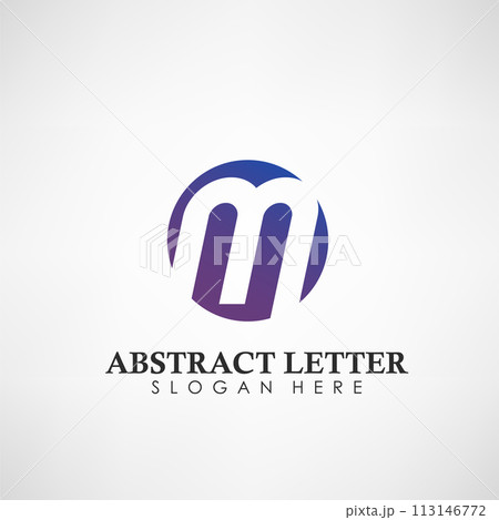 Abstract Letter M Logotype. Suitable For Trademarks, Company Logo, and Other, Vector Illustration Abstract Letter M Logotype. Suitable For Trademarks, Company Logo, and Other, Vector Illustration 113146772