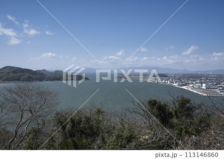 米子城から中海を観る(鳥取県) 米子城から中海を観る(鳥取県) 113146860