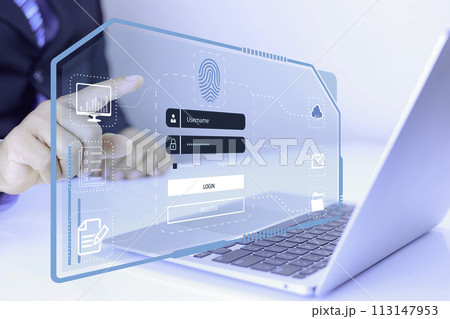 futuristic digital processing of biometric identification fingerprint scanner. Concept Digital transformation for next generation technology.surveillance and security scanning of digital futuristic. futuristic digital processing of biometric identification fingerprint scanner. Concept Digital transformation for next generation technology.surveillance and security scanning of digital futuristic. 113147953