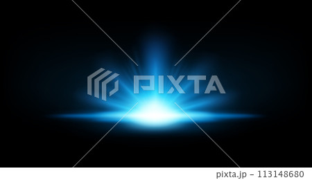 Blue Rays Rising on Dark Background. Suitable For Product Advertising, Product Design, and Other, Vector Illustration Blue Rays Rising on Dark Background. Suitable For Product Advertising, Product Design, and Other, Vector Illustration 113148680