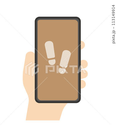 スマホを持つ手 通知 歩数計 スマホを持つ手 通知 歩数計 113149914