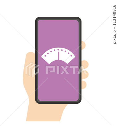 スマホを持つ手　通知　ダイエット 113149916