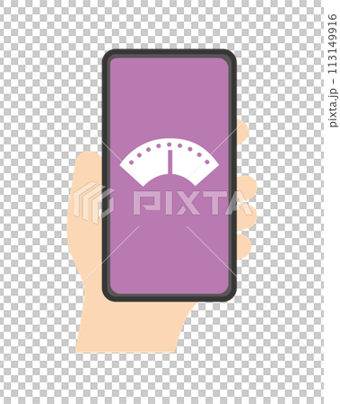 スマホを持つ手　通知　ダイエット 113149916
