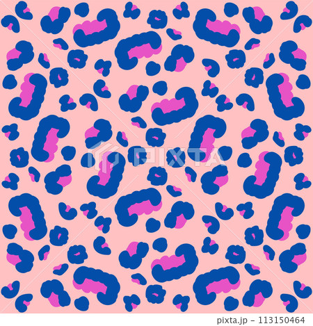 Leopard trendy seamless pattern. Animal skin print endless background. Exotic wild repeat cover. Stylized spots simply loop ornament. Vector hand drawn illustration. Leopard trendy seamless pattern. Animal skin print endless background. Exotic wild repeat cover. Stylized spots simply loop ornament. Vector hand drawn illustration. 113150464