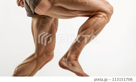 男性の下半身の筋肉 男性の下半身の筋肉 113151706