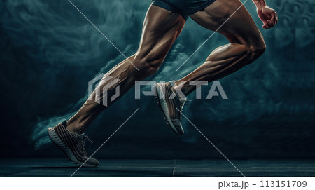 男性の下半身の筋肉 男性の下半身の筋肉 113151709