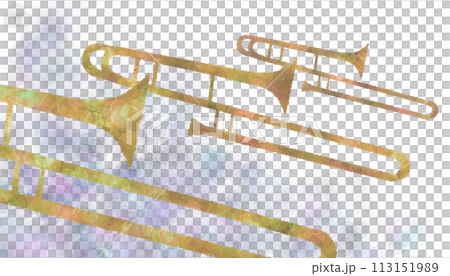 長號的彩色插圖 長號的彩色插圖 113151989