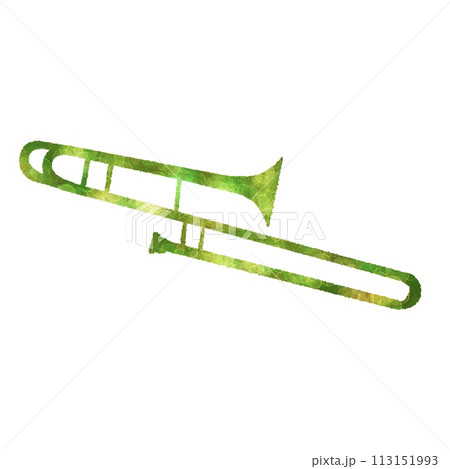 トロンボーンのカラフルなイラスト 113151993