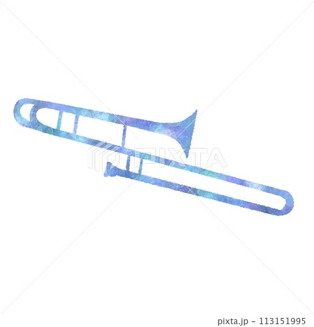 トロンボーンのカラフルなイラスト 113151995