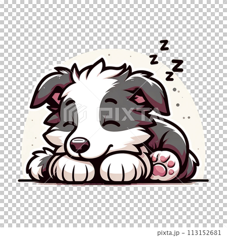 邊境牧羊犬小狗睡著了 113152681