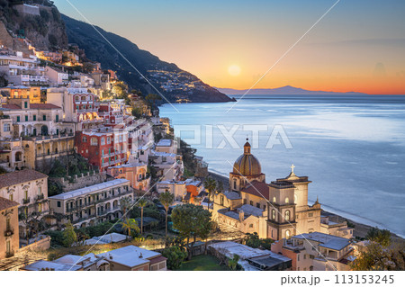 Positano, Italy along the Amalfi Coast 113153245