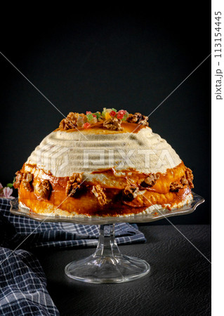 Traditional curd cake dessert pascha. 113154445