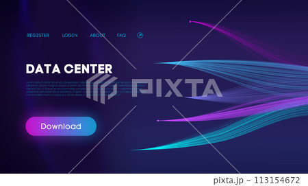 Colorful Data Center Infographic with Dark Theme 113154672