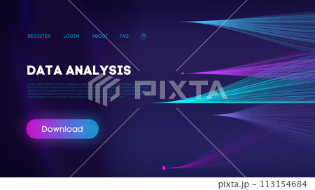 Neon Data Analysis Visualization Graphic Neon Data Analysis Visualization Graphic 113154684