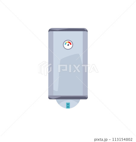 Vector illustrations of an electric or gas boiler, icons on a white background. 113154802