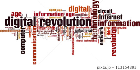 Digital revolution word cloud Digital revolution word cloud 113154893