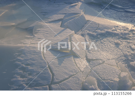 北海道イクシナ海岸氷面 北海道イクシナ海岸氷面 113155266