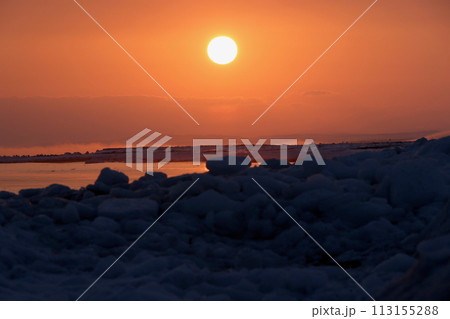 北海道佐呂間海岸朝陽 北海道佐呂間海岸朝陽 113155288