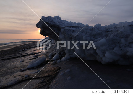 北海道佐呂間海岸朝風景 113155301