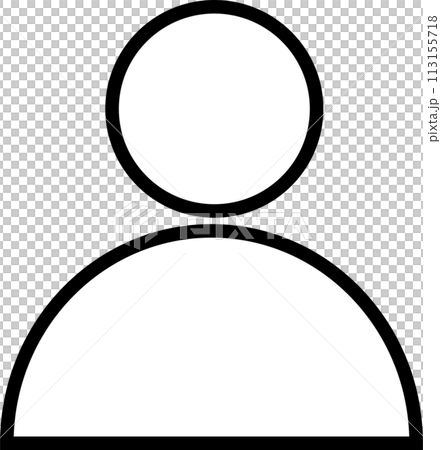 Person pictogram silhouette icon upper body avatar 113155718