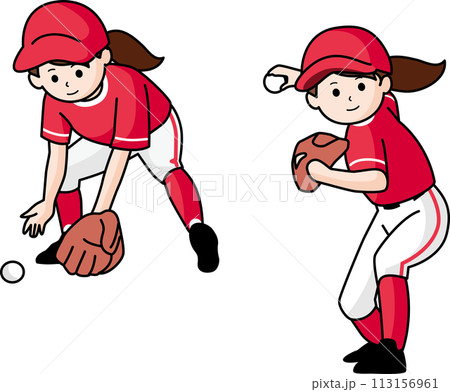少年野球 内野手の女の子 少年野球 内野手の女の子 113156961