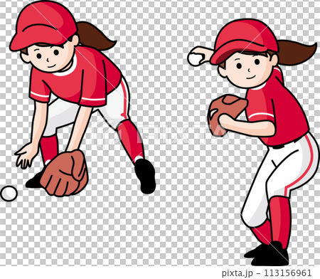 少年野球 内野手の女の子 少年野球 内野手の女の子 113156961