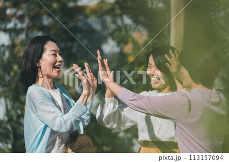 a forty-something woman a forty-something woman 113157094