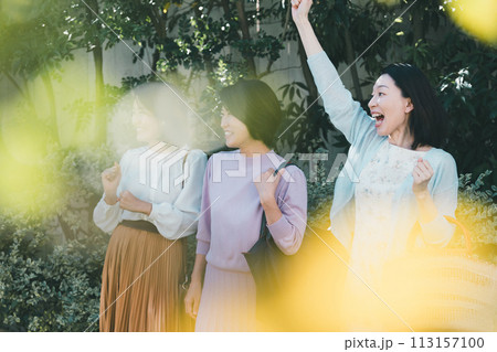 a forty-something woman a forty-something woman 113157100