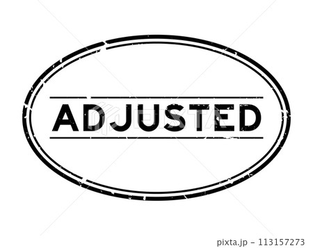 Grunge black adjusted word oval rubber seal stamp on white background Grunge black adjusted word oval rubber seal stamp on white background 113157273