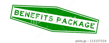 Grunge green benefits package word hexagon rubber seal stamp on white background Grunge green benefits package word hexagon rubber seal stamp on white background 113157319